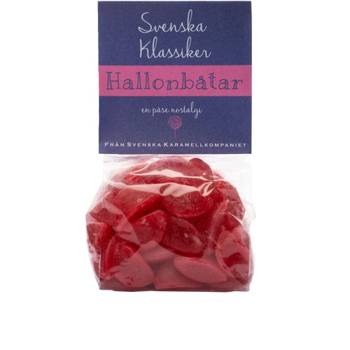 Hallonbåtar 200g Svenska Karamellkompaniet