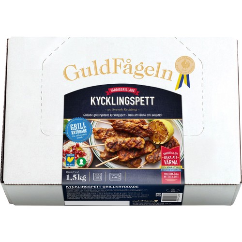Grillade kycklingspett grillkrydda Fryst 1,5kg Guldfågeln