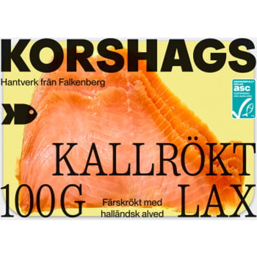 Laxfilé kallrökt 100g Miljömärkt Korshags