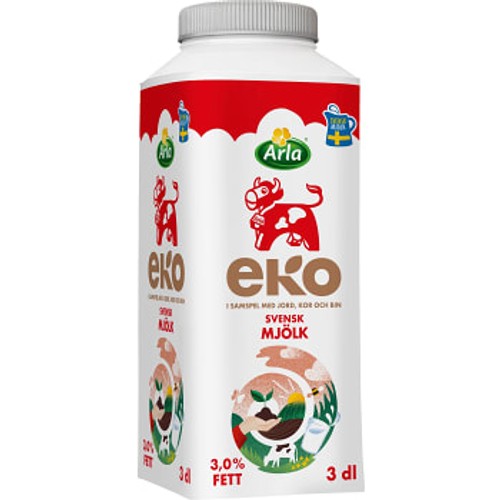 Mjölk 3% 3dl KRAV Arla Ko