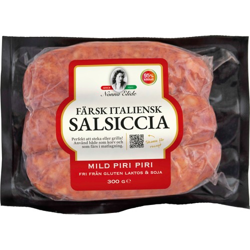Färskkorv Salciccia Piri Piri 95% Kötthalt 300g Nonna Elide