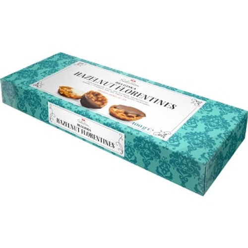 Kakor med hasselnötter och chokladöverdrag Hazelnut florentines 100g ICA Selection