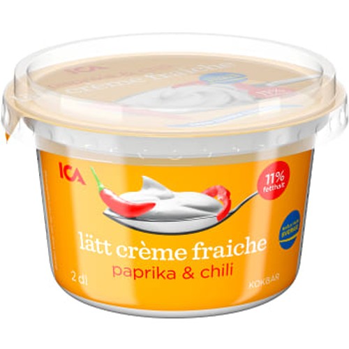 Crème fraiche Lätt Paprika & chili 11% 2dl ICA