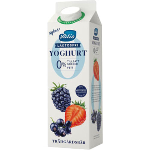 Yoghurt Trädgårdsbär Laktosfri 0% 1000g Valio