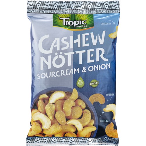 Cashewnötter Sourcream & Onion 275g Tropic Snacks
