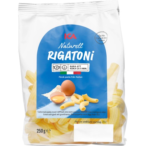 Pasta Rigatoni Naturell Färsk 250g ICA