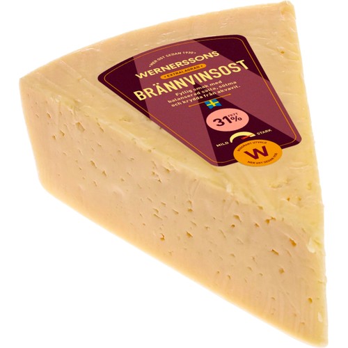 Brännvinsost 31% Extralagrad ca 750g Wernerssons