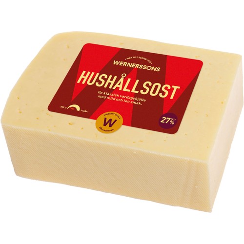 Hushållsost 27% ca 830g Wernerssons