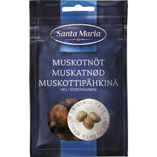 Krydda Muskotnöt Hel påse 10g Santa Maria