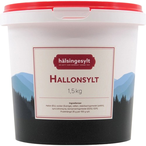 Hallonsylt Lättsockrad 1,5kg Hälsingesylt