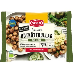 Nötköttbulle Fryst Ekologisk 400g KRAV Scan