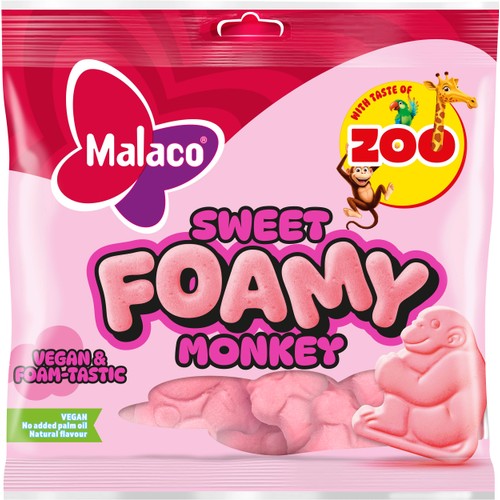 Godispåse Zoo Sweet Foamy Monkey 115g Malaco