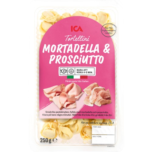 Pasta Tortellini Mortadella och Prosciutto Färsk 250g ICA