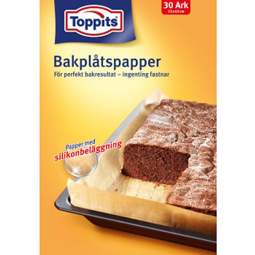 Bakplåtspapper 30 ark Miljömärkt Toppits
