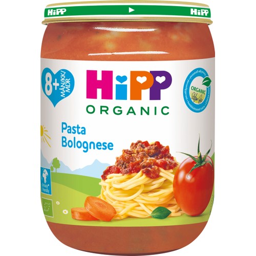 Pasta bolognese Från 8m Eko 190g Hipp