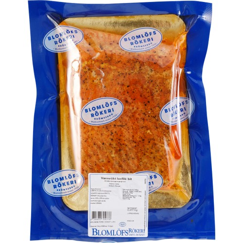 Varmrökt laxfilé portion Citronpeppar 120g Blomlöfs Rökeri