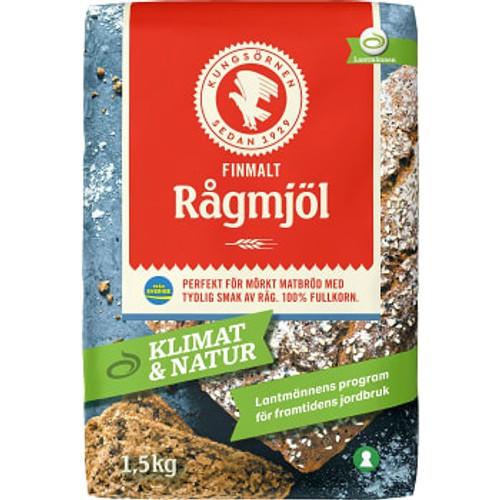 Rågmjöl Finmalt 1,5kg Kungsörnen