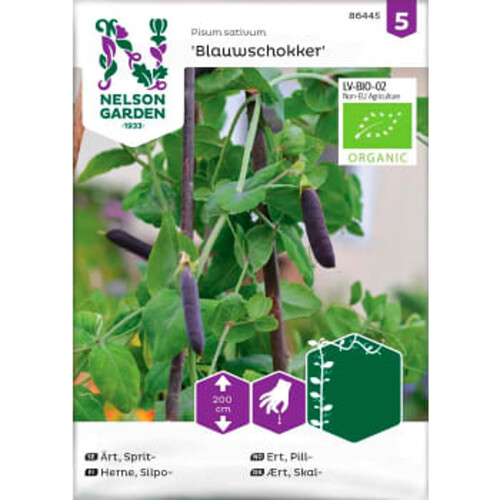 Ärt Sprit Blauwschokker Organic 1-p Nelson Garden