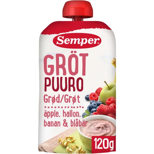 Gröt 4 Frukter Från 6 Mån 120g Semper