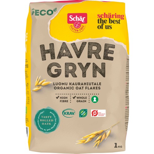 Havregryn Eco glutenfri  1kg Schär