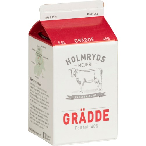 Grädde 40% 5dl Holmryds Mejeri