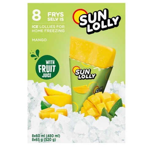 Isglass Mango Ej fryst 8-p 480ml Sun Lolly