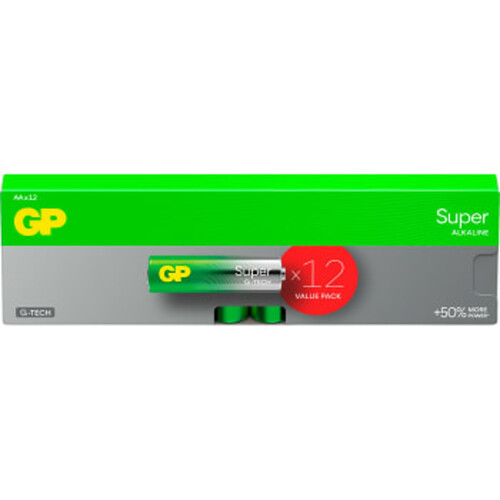 Batteri GP Super Alkaline AA/LR6 12-pack GP