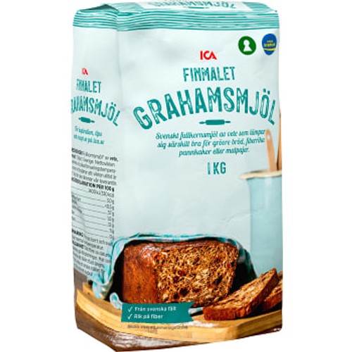 Grahamsmjöl finmalet 1kg ICA
