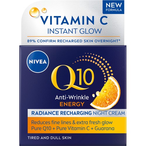 Nattkräm Q10 Energy Radiance Recharging Night Cream 50ml Nivea