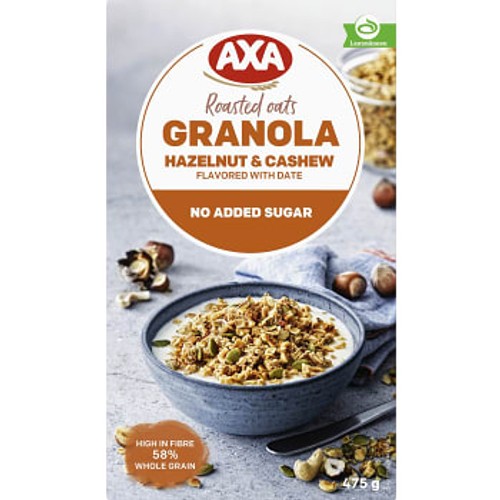 Granola Hasselnöt & cashew 475g AXA