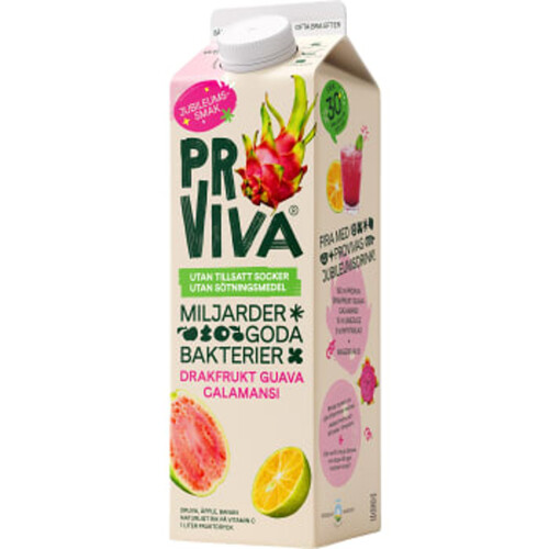 Fruktdryck Drakfrukt Guava Calamansi 1000ml Proviva