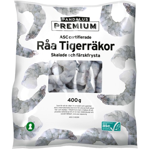 Tigerräkor råa 400g Pandalus
