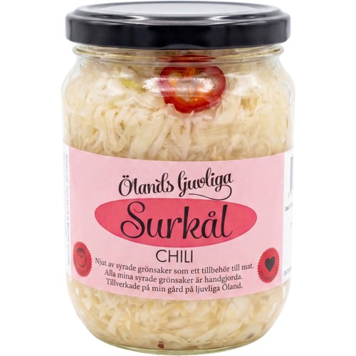 Surkål Smaksatt Med Chili 400g Ölands Ljuvliga