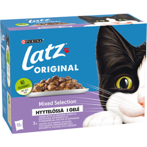 Kattmat Original Mixed Selection i géle 12-p Latz