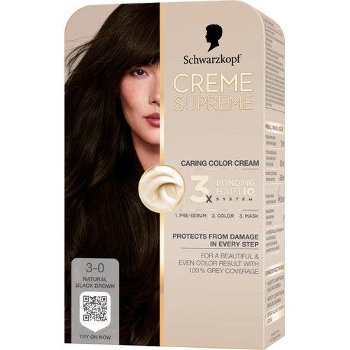 Hårfärg 3-0 Natural Black Brown 1-p Creme Supreme