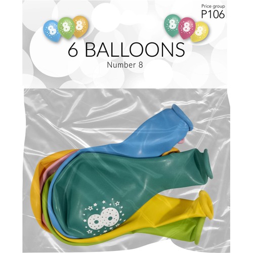 Ballonger 8 6p Happy Party
