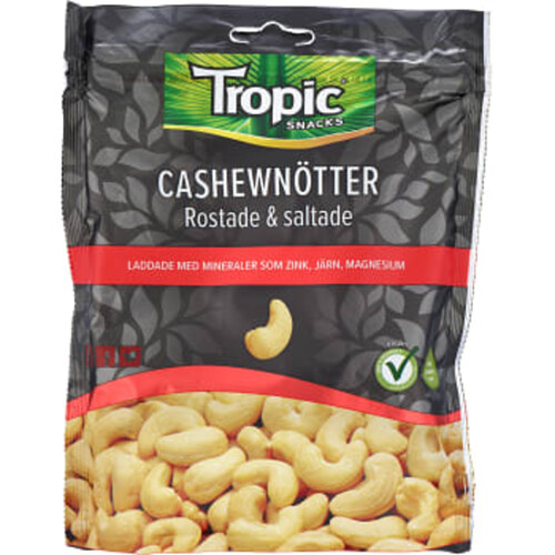 Cashewnötter Rostade och Saltade 170g Tropic Snacks
