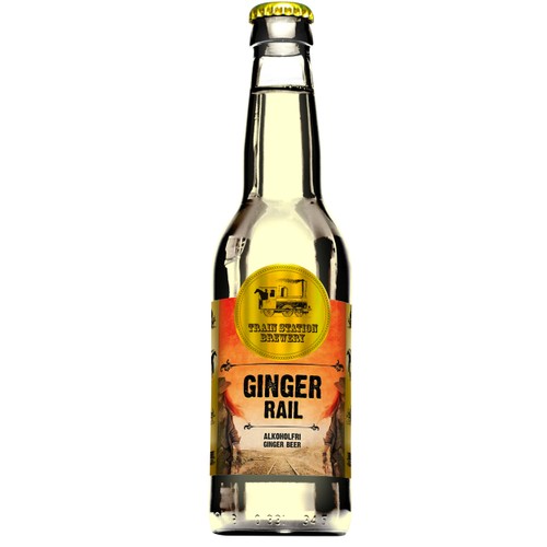 Alkoholfri Ginger Beer Ginger Rail 33cl Train Station Brewery