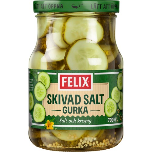 Saltgurka skivad 700g Felix