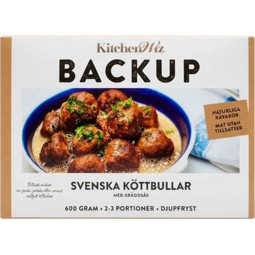 Svenska Köttbullar I Gräddsås 600g Kitchenwiz Backup