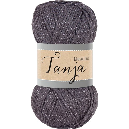 Garn Tanja Metallic Grå 100g Falkgarn