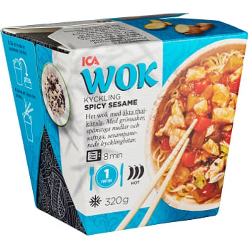 Kyckling spicy sesame med nudlar Fryst 320g ICA 