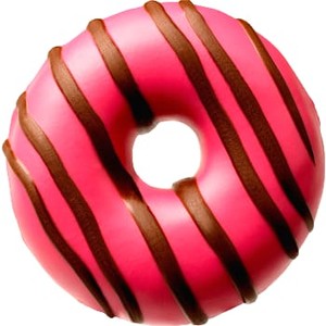 Donut Mini Pink Choco Stripes 20g Bageri La Lorraine