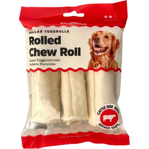 Tuggrulle rullad vit 150g Dogman