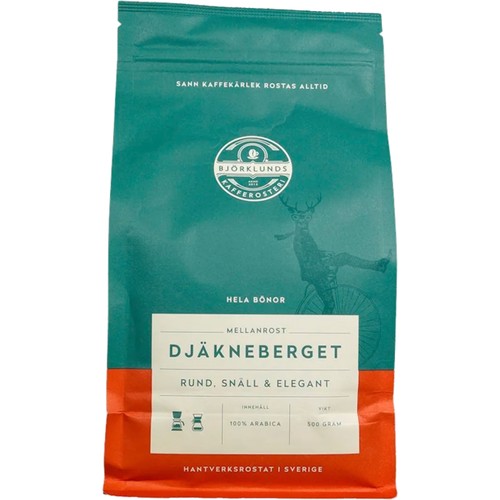 Kaffe Djäkneberget Hela Bönor 500g Björklunds Kafferosteri