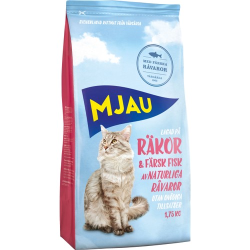 Kattmat Räkor & fisk 1,75kg Mjau