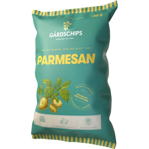 Potatischips Parmesan 150g Gårdschips