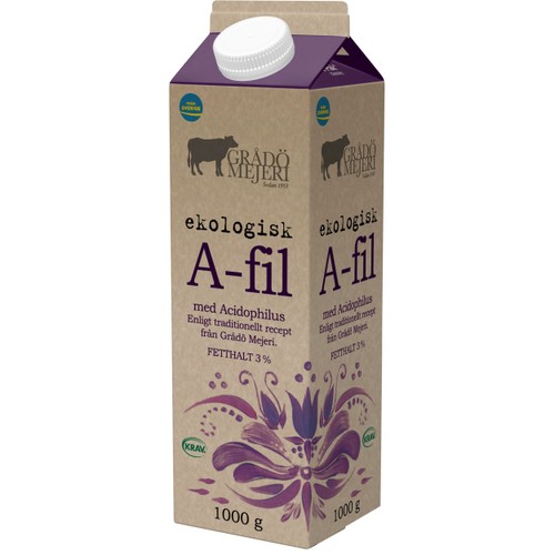 A-fil 3% Ekologisk 1000g KRAV Grådö Mejeri
