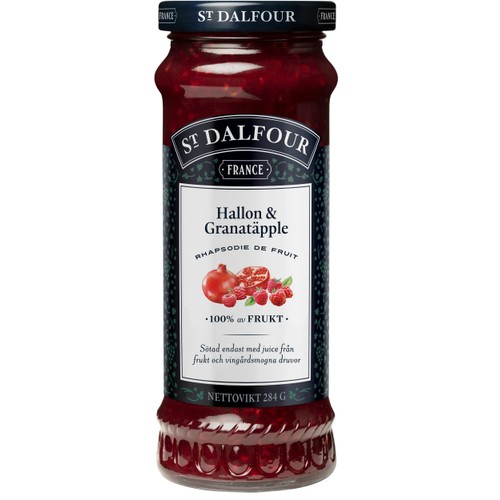 Marmelad Hallon & granatäpple utan tillsatt socker 284g St.Dalfour