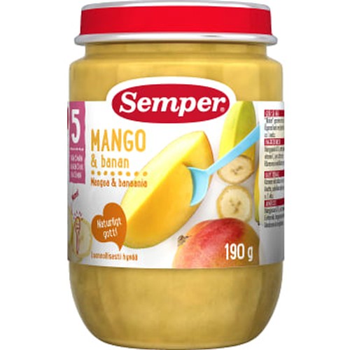 Mango & banan Från 5-6m 190g Semper